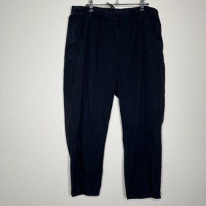 Monki Womens High Rise Regular Fit Straight Leg Black Cropped Pants Size XL